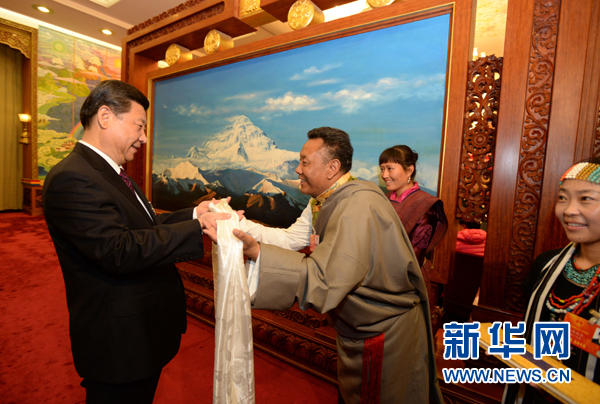 習近平：“請轉達我對大家的祝福，扎西德勒！”