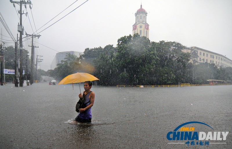 菲律賓連日暴雨導(dǎo)致洪水泛濫 造成7人死亡