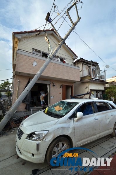 日本東部遭龍卷風襲擊 造成27人受傷(組圖)