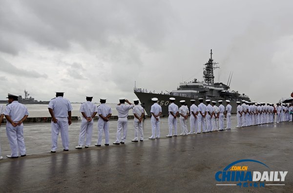 日本鹿島號訓練艦訪問緬甸 二戰之后尚屬首次（圖）