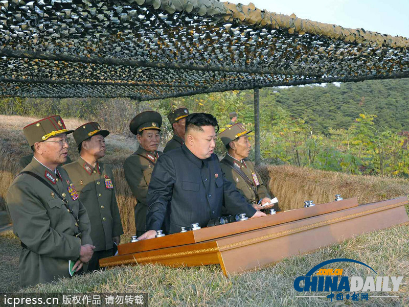 金正恩指導朝鮮人民軍火力打擊訓練（組圖）