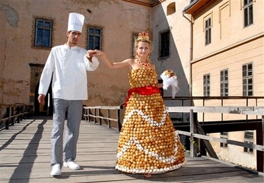Edible wedding gown